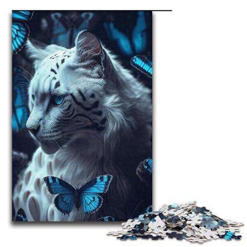 Puzzle für Erwachsene mit 1000 Teilen, Tiger, Denkspiel, Herausforderung für die Gehirnintelligenz, süchtig machendes Spielzeug, Größe 38 x 26 cm von LLONGKT