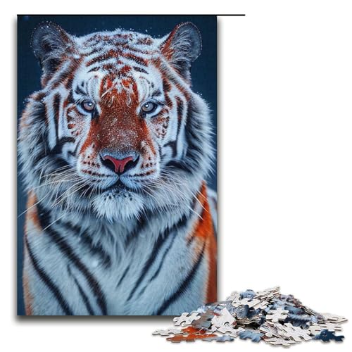 Puzzle für Erwachsene mit 1000 Teilen, Tiger, Denkspiel, Herausforderung für die Gehirnintelligenz, süchtig machendes Spielzeug, Größe 38 x 26 cm Puzzle für Erwachsene mit 1000 Teilen, Tiger, Denkspiel, Herausforderung für die Gehirnintelligenz, süchtig machendes Spielzeug, Größe 38 x 26 cm von LLONGKT