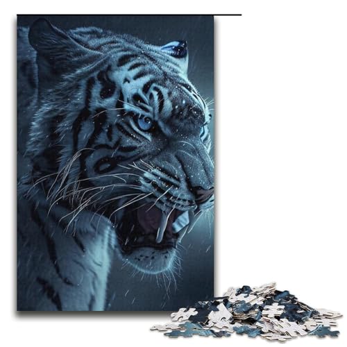 Puzzle für Erwachsene mit 1000 Teilen, Tiger, Denkspiel, Herausforderung für die Gehirnintelligenz, süchtig machendes Spielzeug, Größe 38 x 26 cm Puzzle für Erwachsene mit 1000 Teilen, Tiger, Denkspiel, Herausforderung für die Gehirnintelligenz, süchtig machendes Spielzeug, Größe 38 x 26 cm von LLONGKT