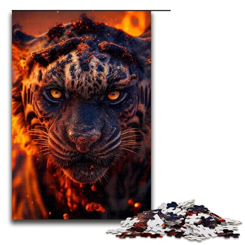 Puzzle für Erwachsene mit 1000 Teilen, Tiger, Denkspiel, Herausforderung für die Gehirnintelligenz, süchtig machendes Spielzeug, Größe 50 x 75 cm von LLONGKT