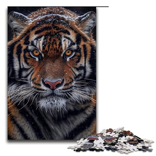 Puzzle für Erwachsene mit 1000 Teilen, Tiger, Denkspiel, Herausforderung für die Gehirnintelligenz, süchtig machendes Spielzeug, Größe 50 x 75 cm von LLONGKT