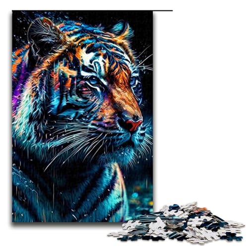 Puzzle für Erwachsene mit 1000 Teilen, Tiger-Puzzle, Denkspiel, anspruchsvoll, Aber unterhaltsam und humorvoll, Größe 50 x 75 cm Puzzle für Erwachsene mit 1000 Teilen, Tiger-Puzzle, Denkspiel, anspruchsvoll, Aber unterhaltsam und humorvoll, Größe 50 x 75 cm von LLONGKT
