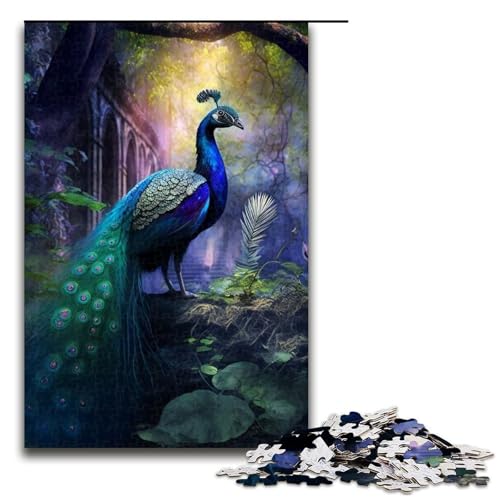 Puzzle für Erwachsene mit 1000 Teilen, Waldpfauen-Puzzle, Denkspiel, anspruchsvoll, Aber unterhaltsam und humorvoll, Größe 50 x 75 cm Puzzle für Erwachsene mit 1000 Teilen, Waldpfauen-Puzzle, Denkspiel, anspruchsvoll, Aber unterhaltsam und humorvoll, Größe 50 x 75 cm von LLONGKT