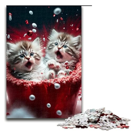 Puzzle für Erwachsene mit 1000 Teilen, Weihnachtstier-Puzzle, Denkspiel, anspruchsvoll, Aber unterhaltsam und humorvoll, Größe 50 x 75 cm von LLONGKT