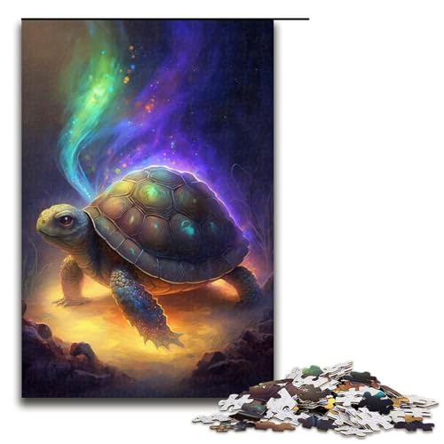 Puzzle für Erwachsene mit 1000 Teilen, Weltraumschildkröte, Spielzeug, Denkspiel, Herausforderung für die Gehirnintelligenz, süchtig machendes Spielzeug (Größe 50 x 75 cm) von LLONGKT