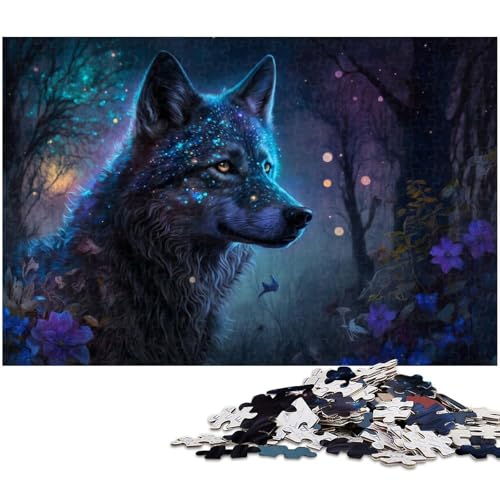 Puzzle für Erwachsene mit 1000 Teilen, Wolf im Wald, Denkspiel, Spaß für zu Hause, Geburtstagsgeschenk, Reisegeschenk, Größe 50 x 75 cm Puzzle für Erwachsene mit 1000 Teilen, Wolf im Wald, Denkspiel, Spaß für zu Hause, Geburtstagsgeschenk, Reisegeschenk, Größe 50 x 75 cm von LLONGKT
