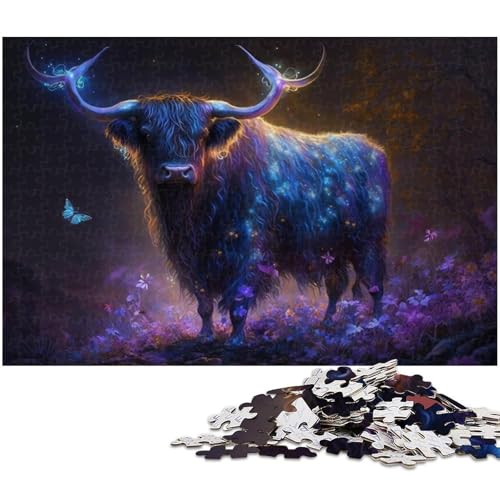 Puzzle für Erwachsene mit 1000 Teilen, Yak im Wald, Familienspiel zum Stressabbau, schwierige Herausforderung, Größe 38 x 26 cm Puzzle für Erwachsene mit 1000 Teilen, Yak im Wald, Familienspiel zum Stressabbau, schwierige Herausforderung, Größe 38 x 26 cm von LLONGKT