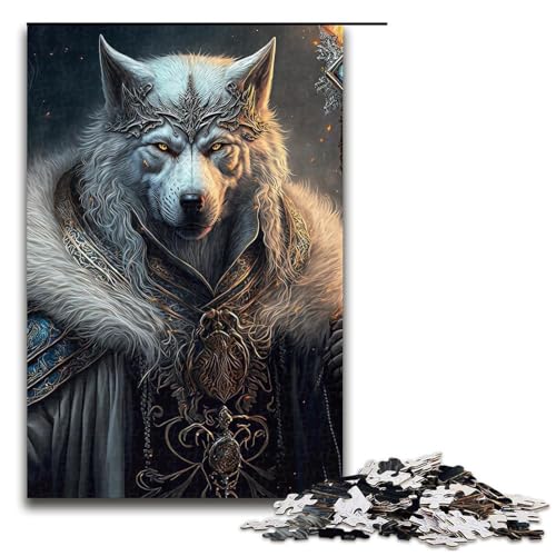 Puzzle für Erwachsene mit 1000 Teilen, Zauberer-Wolf, Denkspiel, Herausforderung für die Gehirnintelligenz, süchtig machendes Spielzeug, Größe 50 x 75 cm von LLONGKT