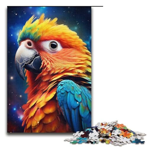 Puzzle für Erwachsene mit 1000 Teilen, bunter Papagei, Spielzeug, Lernspiele, Stressabbau, tolles Geschenk (Größe 38 x 26 cm) von LLONGKT