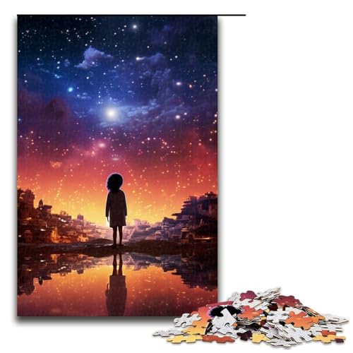 Puzzle für Erwachsene mit 1000 Teilen, buntes Galaxie-Quizspiel, zum Stressabbau, schwierige Herausforderung, Größe 50 x 75 cm Puzzle für Erwachsene mit 1000 Teilen, buntes Galaxie-Quizspiel, zum Stressabbau, schwierige Herausforderung, Größe 50 x 75 cm von LLONGKT