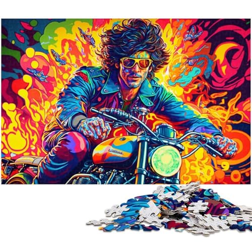 Puzzle für Erwachsene mit 1000 Teilen, buntes Motorrad-Denkspiel, ganze Familie, Größe 38 x 26 cm Puzzle für Erwachsene mit 1000 Teilen, buntes Motorrad-Denkspiel, ganze Familie, Größe 38 x 26 cm von LLONGKT
