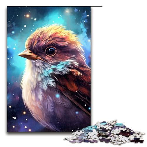 Puzzle für Erwachsene mit 1000 Teilen, buntes Spatzenspielzeug, Denkspiel, Herausforderung für die Gehirnintelligenz, süchtig machendes Spielzeug (Größe 50 x 75 cm) von LLONGKT