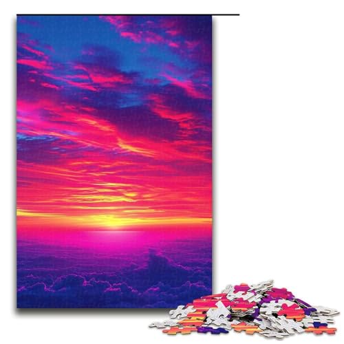 Puzzle für Erwachsene mit 1000 Teilen, farbenfroher Sonnenuntergang, Quizspiel zum Stressabbau, schwierige Herausforderung, Größe 50 x 75 cm Puzzle für Erwachsene mit 1000 Teilen, farbenfroher Sonnenuntergang, Quizspiel zum Stressabbau, schwierige Herausforderung, Größe 50 x 75 cm von LLONGKT