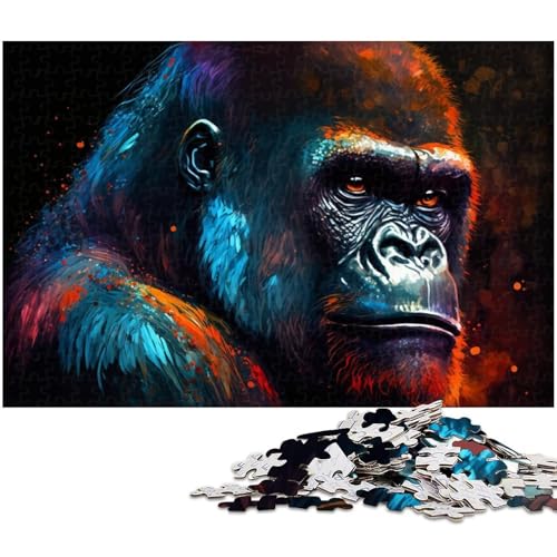 Puzzle für Erwachsene mit 1000 Teilen, farbenfrohes Gorilla-Denkspiel, ganze Familie, Größe 50 x 75 cm Puzzle für Erwachsene mit 1000 Teilen, farbenfrohes Gorilla-Denkspiel, ganze Familie, Größe 50 x 75 cm von LLONGKT