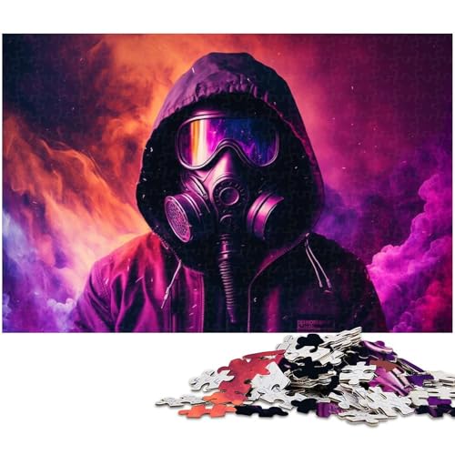 Puzzle für Erwachsene mit 1000 Teilen, farbige Gasmasken, Denkspiel, Spaß für zu Hause, Geburtstagsgeschenk, Reisegeschenk, Größe 38 x 26 cm Puzzle für Erwachsene mit 1000 Teilen, farbige Gasmasken, Denkspiel, Spaß für zu Hause, Geburtstagsgeschenk, Reisegeschenk, Größe 38 x 26 cm von LLONGKT
