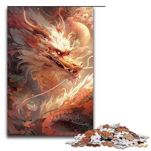 Puzzle für Erwachsene mit 1000 Teilen, geheimnisvoller Drache, Lernpuzzle, Größe 50 x 75 cm von LLONGKT