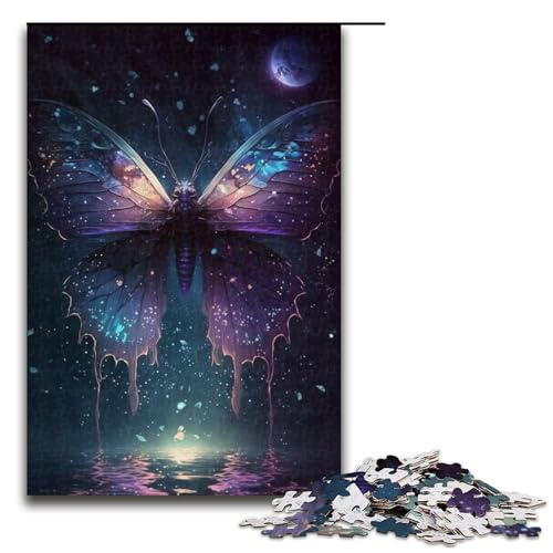 Puzzle für Erwachsene mit 1000 Teilen, kosmischer Schmetterling, Spielzeug, intellektuelles Spiel, Herausforderung für die Gehirnintelligenz, süchtig machendes Spielzeug (Größe 50 x 75 cm) von LLONGKT