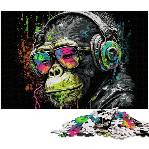 Puzzle für Erwachsene mit 1000 Teilen, musikalisches Schimpansen-Denkspiel, ganze Familie, Größe 38 x 26 cm Puzzle für Erwachsene mit 1000 Teilen, musikalisches Schimpansen-Denkspiel, ganze Familie, Größe 38 x 26 cm von LLONGKT