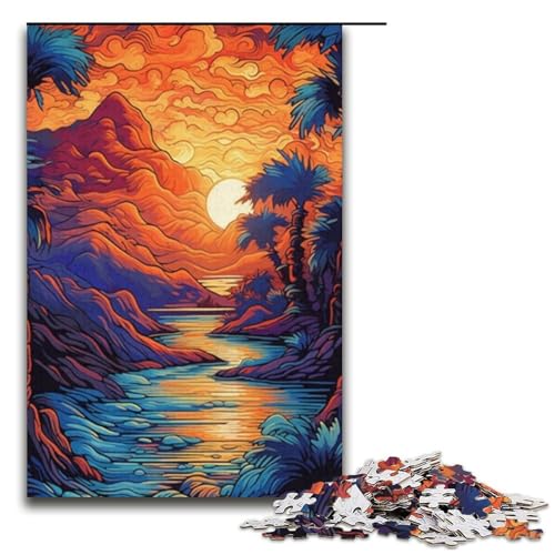Puzzle für Erwachsene mit 1000 Teilen, schönes Strand-Denkspiel für die Weihnachtswunschliste mit Weihnachtsmann, Größe 38 x 26 cm Puzzle für Erwachsene mit 1000 Teilen, schönes Strand-Denkspiel für die Weihnachtswunschliste mit Weihnachtsmann, Größe 38 x 26 cm von LLONGKT