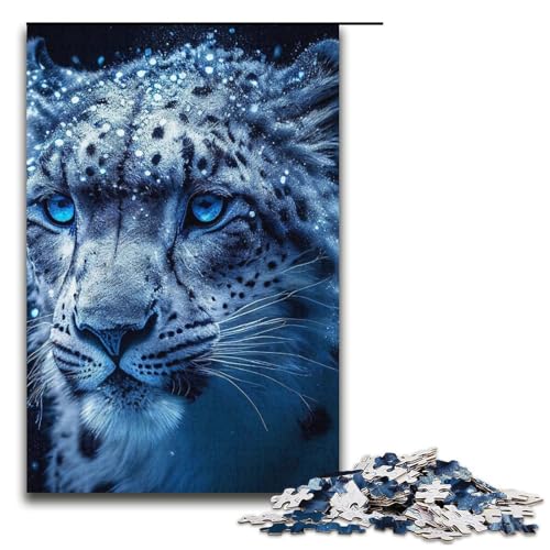 Puzzle für Erwachsene mit 1000 Teilen, sibirischer Schneesturmtiger, Denkspiel, Herausforderung für die Gehirnintelligenz, süchtig machendes Spielzeug, Größe 38 x 26 cm von LLONGKT