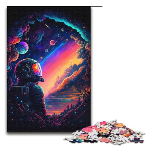 Puzzle für Erwachsene mit 1000 Teilen. „Das letzte Astronauten-Puzzle“, EIN Denkspiel, das anspruchsvoll zu vervollständigen ist, Aber Spaß Macht und humorvoll ist, Größe 50 x 75 cm von LLONGKT