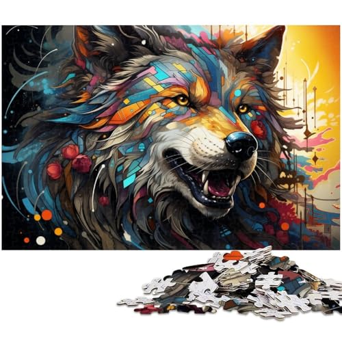 Puzzle für Erwachsene mit 1000 Teilen. Das farbenfrohe Psychedelia-Puzzle-Quizspiel „Mechanical Wolf“ eignet ganze Familie. Größe 50 x 75 cm Puzzle für Erwachsene mit 1000 Teilen. Das farbenfrohe Psychedelia-Puzzle-Quizspiel „Mechanical Wolf“ eignet ganze Familie. Größe 50 x 75 cm von LLONGKT
