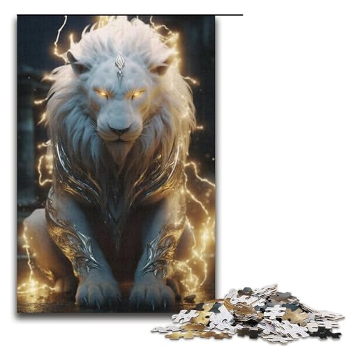 Puzzle für Erwachsene mit 1000 Teilen. Löwen-Puzzle. Denkspiel, anspruchsvoll, Aber unterhaltsam und humorvoll. Größe: 38 x 26 cm von LLONGKT