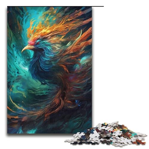 Puzzle für Erwachsene mit 1000 Teilen. Phoenix Magic Jigsaw. Denkspiel, anspruchsvoll, Aber unterhaltsam und humorvoll. Größe: 38 x 26 cm. von LLONGKT