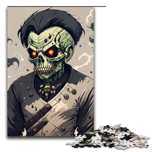 Puzzle für Erwachsene mit 1000 Teilen. Schwarzes Zombie-Puzzle. Denkspiel, anspruchsvoll, Aber unterhaltsam und humorvoll. Größe: 50 x 75 cm von LLONGKT