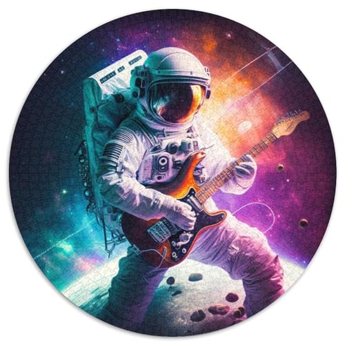 Puzzle für Erwachsene mit Astronauten-Gitarrenspiel, 1000 Teile, perfekt für Familienspaß an Weihnachten, Thanksgiving, Geburtstagen und Ostern (Größe 67,5 x 67,5 cm) von LLONGKT