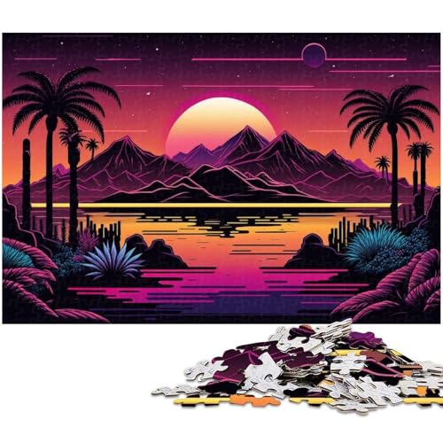 Puzzle für Erwachsene mit Retrowave-Bergen, 1000 Teile, Puzzle-Geschenk zum Geburtstag für Teenager ab 14 Jahren, Größe 50 x 75 cm Puzzle für Erwachsene mit Retrowave-Bergen, 1000 Teile, Puzzle-Geschenk zum Geburtstag für Teenager ab 14 Jahren, Größe 50 x 75 cm von LLONGKT