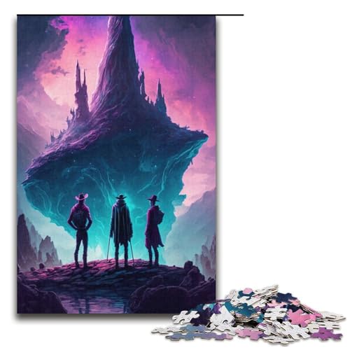 Puzzle für Erwachsene und Jugendliche, 1000 Teile, „Zauberer auf einem Berg“, Papppuzzle, Heimdekoration, Größe 38 x 26 cm von LLONGKT