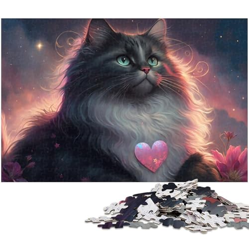Puzzle für Erwachsene und Teenager, 1000 Teile, Liebeskätzchen-Puzzle für Erwachsene, Holzpuzzle, Geschenk für Teenager, Größe 50 x 75 cm von LLONGKT