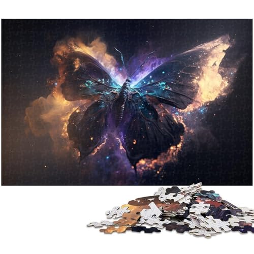 Puzzle für Erwachsene und Teenager, 1000 Teile, Schmetterlingspuzzle für Erwachsene, Holzpuzzle, Geschenk für Teenager, Größe 50 x 75 cm von LLONGKT