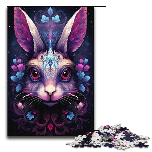 Puzzle mit 1000 Teilen für Erwachsene, „Rabbit in The Bush“-Quizspiel, anspruchsvoll, Aber unterhaltsam und humorvoll, Größe 38 x 26 cm von LLONGKT