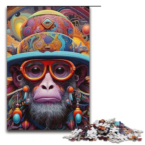 Puzzle mit 1000 Teilen für Erwachsene, Affenpuzzle, Lernspiele, Weihnachts- und Geburtstagsgeschenke für Teenager ab 14 Jahren, Größe 38 x 26 cm Puzzle mit 1000 Teilen für Erwachsene, Affenpuzzle, Lernspiele, Weihnachts- und Geburtstagsgeschenke für Teenager ab 14 Jahren, Größe 38 x 26 cm von LLONGKT
