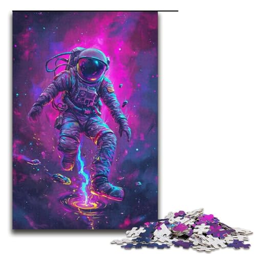 Puzzle mit 1000 Teilen für Erwachsene, Astronauten-Puzzle, Lernspiele, Geschenkideen für Teenager ab 14 Jahren (Größe 38 x 26 cm) von LLONGKT