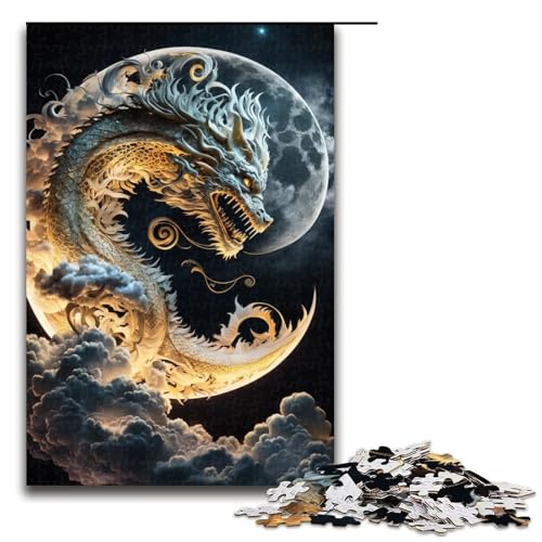 Puzzle mit 1000 Teilen für Erwachsene, Brave Dragon, Spielzeug zum Stressabbau (Größe 50 x 75 cm) von LLONGKT