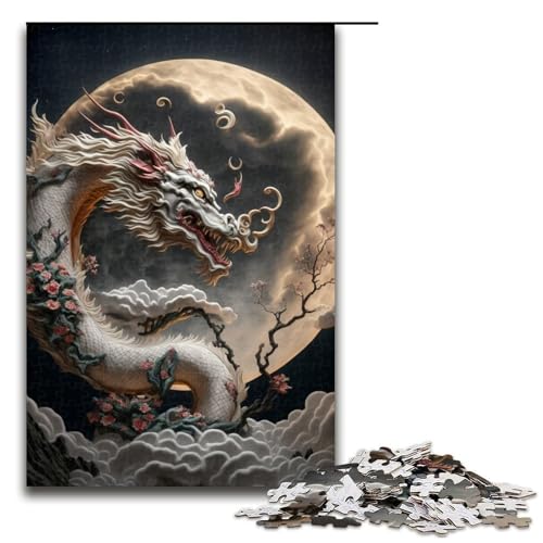 Puzzle mit 1000 Teilen für Erwachsene, Brave Dragon, Spielzeug zum Stressabbau (Größe 50 x 75 cm) von LLONGKT