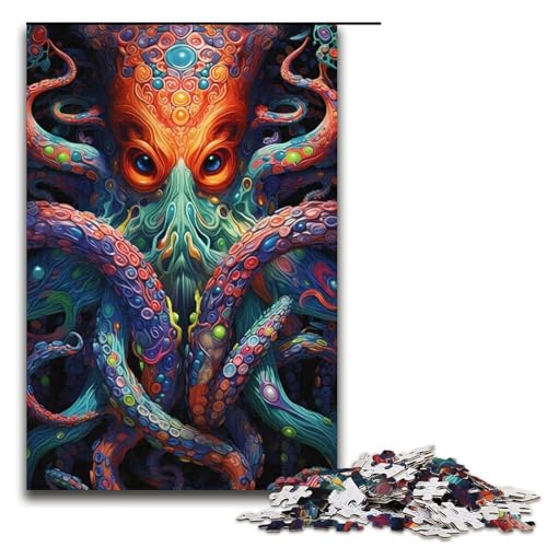 Puzzle mit 1000 Teilen für Erwachsene, Bunte Otter, Lernspiele, Geschenkideen für Teenager ab 14 Jahren (Größe 38 x 26 cm) von LLONGKT