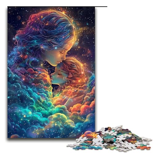 Puzzle mit 1000 Teilen für Erwachsene, Bunte Wolken, Lernspiele, Geschenkideen für Teenager ab 14 Jahren (Größe 50 x 75 cm) von LLONGKT