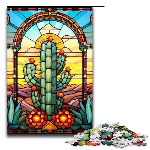 Puzzle mit 1000 Teilen für Erwachsene, Buntglas-Wüsten-Quizspiel, anspruchsvoll zu vervollständigen, Aber unterhaltsam und humorvoll, Größe 50 x 75 cm Puzzle mit 1000 Teilen für Erwachsene, Buntglas-Wüsten-Quizspiel, anspruchsvoll zu vervollständigen, Aber unterhaltsam und humorvoll, Größe 50 x 75 cm von LLONGKT