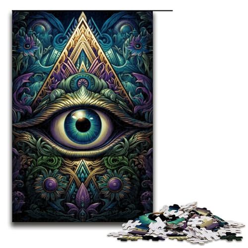 Puzzle mit 1000 Teilen für Erwachsene, Dämonenauge-Puzzle, Lernspiele, Geschenkideen für Teenager ab 14 Jahren (Größe 50 x 75 cm) von LLONGKT