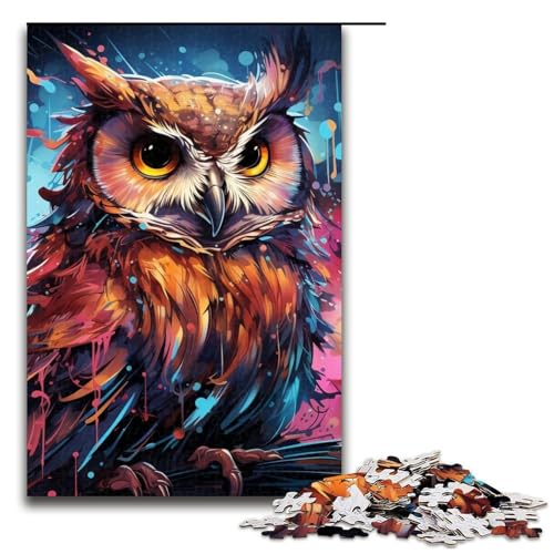 Puzzle mit 1000 Teilen für Erwachsene, Fantasy-Kunst, Eulen-Quizspiel, Stressabbau, schwierige Herausforderung, Größe 50 x 75 cm Puzzle mit 1000 Teilen für Erwachsene, Fantasy-Kunst, Eulen-Quizspiel, Stressabbau, schwierige Herausforderung, Größe 50 x 75 cm von LLONGKT