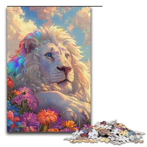 Puzzle mit 1000 Teilen für Erwachsene, Fantasy-Löwe-Quizspiel, Stressabbau, schwierige Herausforderung, Größe 38 x 26 cm von LLONGKT