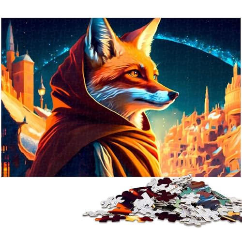 Puzzle mit 1000 Teilen für Erwachsene, Fuchs-Quizspiel, Stressabbau, schwierige Herausforderung, Größe 38 x 26 cm von LLONGKT