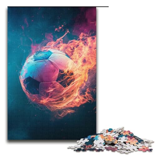 Puzzle mit 1000 Teilen für Erwachsene, Fußball-Sportpuzzle, Lernspiele, Geschenkideen für Teenager ab 14 Jahren (Größe 38 x 26 cm) von LLONGKT