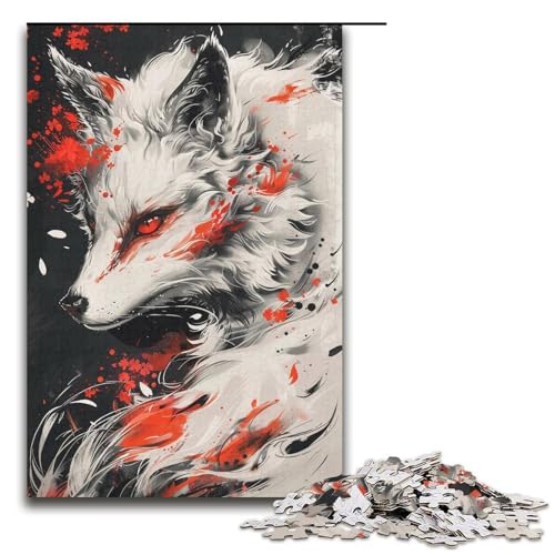 Puzzle mit 1000 Teilen für Erwachsene, Gott der Füchse, Lernspiele, Geschenkideen für Teenager ab 14 Jahren (Größe 38 x 26 cm) von LLONGKT