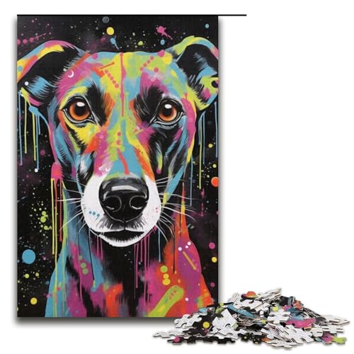 Puzzle mit 1000 Teilen für Erwachsene, Hunde-Graffiti-Mal-Quizspiel, anspruchsvoll zu vervollständigen, Aber lustig und humorvoll, Größe 38 x 26 cm Puzzle mit 1000 Teilen für Erwachsene, Hunde-Graffiti-Mal-Quizspiel, anspruchsvoll zu vervollständigen, Aber lustig und humorvoll, Größe 38 x 26 cm von LLONGKT