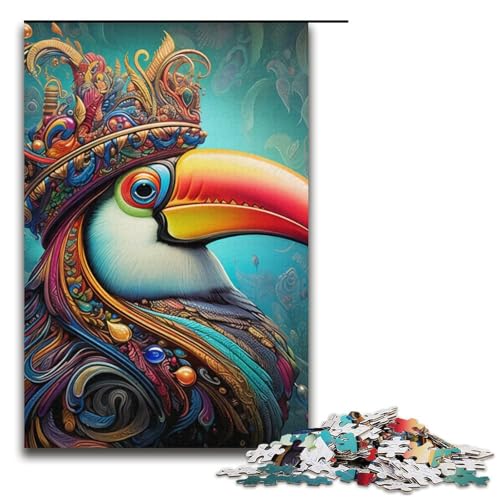 Puzzle mit 1000 Teilen für Erwachsene, Königstukan-Puzzle, Denkspiel, herausfordernd, Aber unterhaltsam und humorvoll, Größe 38 x 26 cm von LLONGKT
